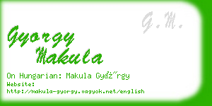gyorgy makula business card